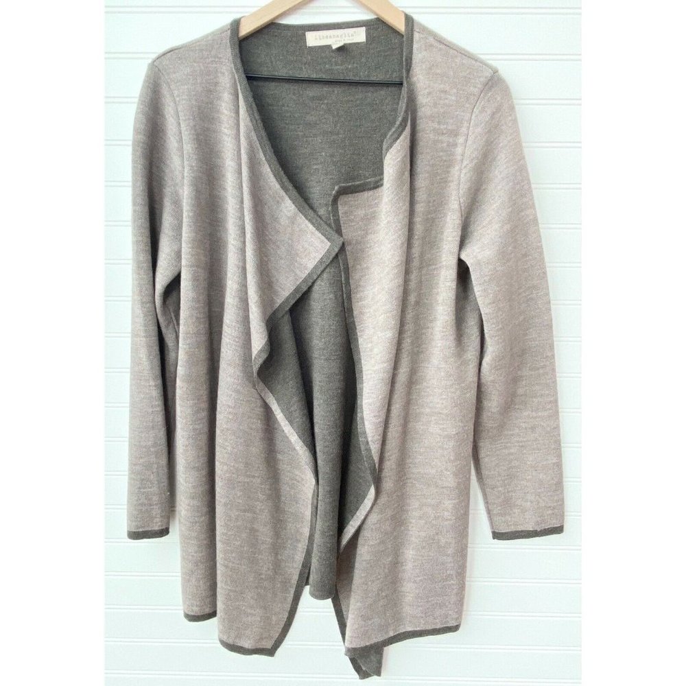 Lineamaglia Wool Blend Open Front Cardigan GUC | Size Large
